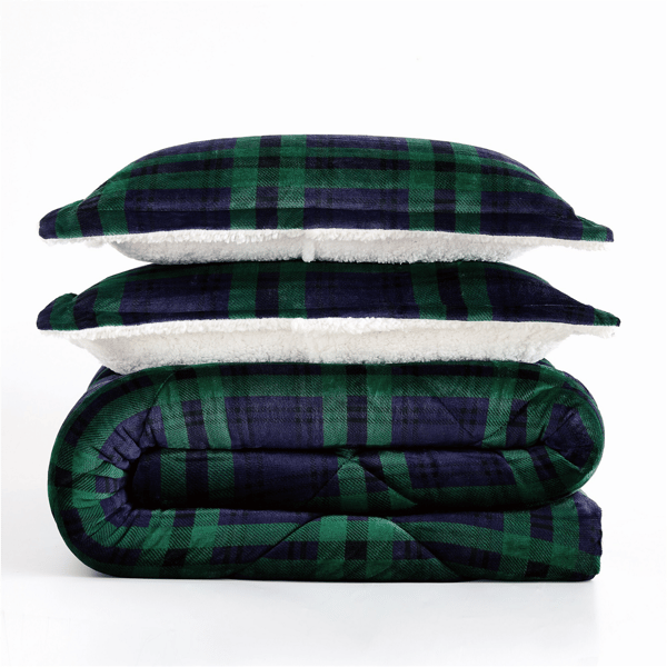 Truly Soft Cuddle Warmth Tartan Plaid 3pc. Comforter Set