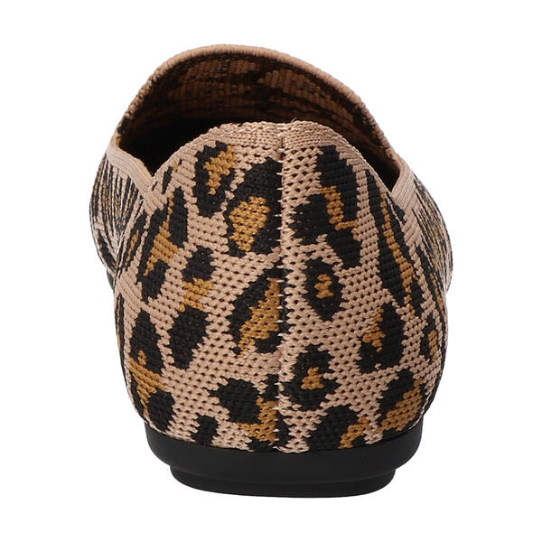 Womens Bella Vita Hathaway Leopard Knit Fabric Loafers