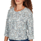 Womens Skye’s the Limit Fresh Start 3/4 Sleeve Jacquard Blouse - image 5