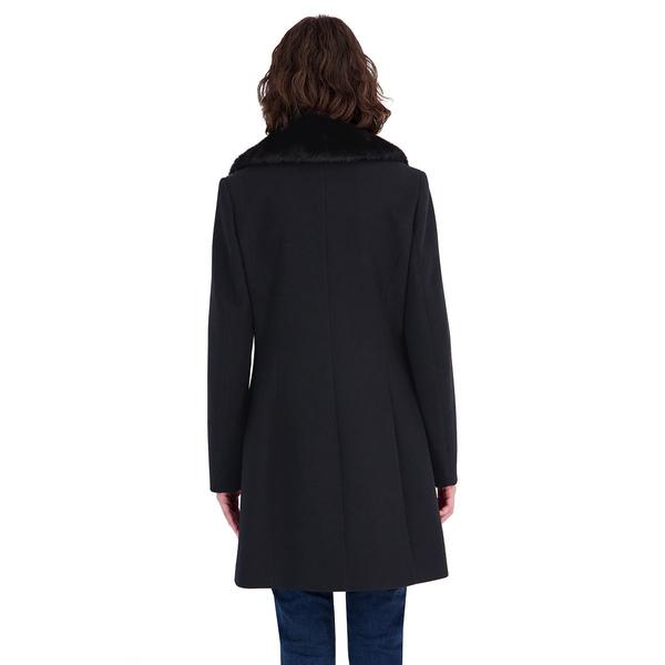 Womens Sage Collective Single Breasted Faux Wool Coat