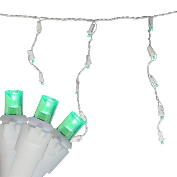 Northlight Seasonal 6ft. Green LED Icicle Christmas Lights - image 