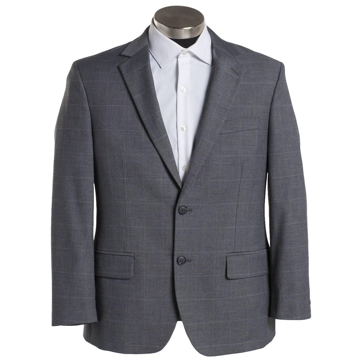 Mens Haggar® Windowpane Suit Jacket - Grey