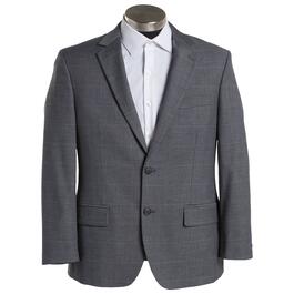 Mens Haggar&#40;R&#41; Windowpane Suit Jacket - Grey