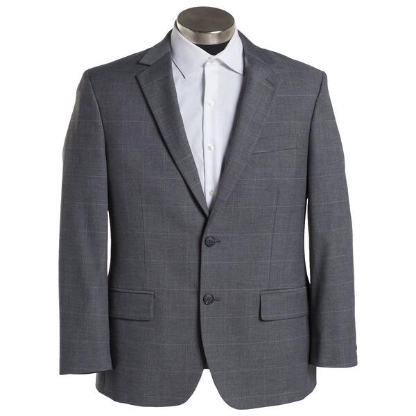 Mens Haggar&#40;R&#41; Windowpane Suit Jacket - Grey - image 