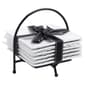 Home Essentials White Set of 6 Appetizer Plates with Rack - image 1