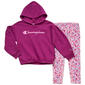 Girls (4-6x) Champion(R) Hoodie & Floral Leggings Set - image 1