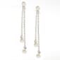 Rosa Rhinestones Pearl Tassel Drop Earrings - image 1