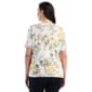 Plus Size Rafaella® Short Sleeve Garden Floral Lace Up Blouse - image 2