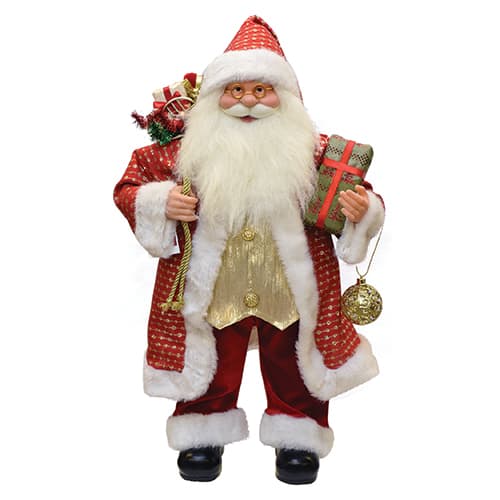 Northlight 24in. Santa w/ Gift Bag & Presents Christmas Figure - image 