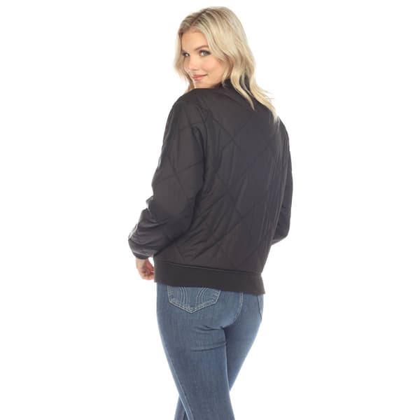 Womens White Mark Diamond Quilted Puffer Jacket