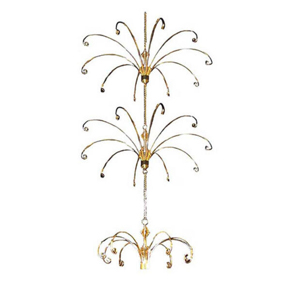 Kurt S. Adler 33in. Metal Gold Ceiling Suspended Tree - image 