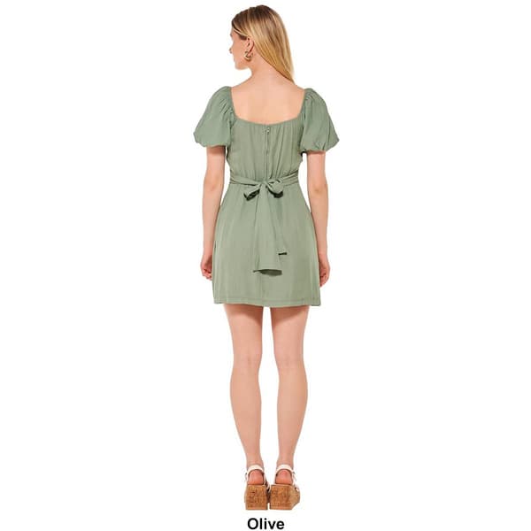 Juniors Trixxi Puffed Crochet Sheath Dress