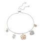Shine Ohana Means Family Flower Crystal Heart Bolo Bracelet - image 1