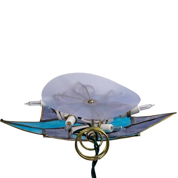 Kurt Adler 10-Light Capiz Color Star of David Treetop