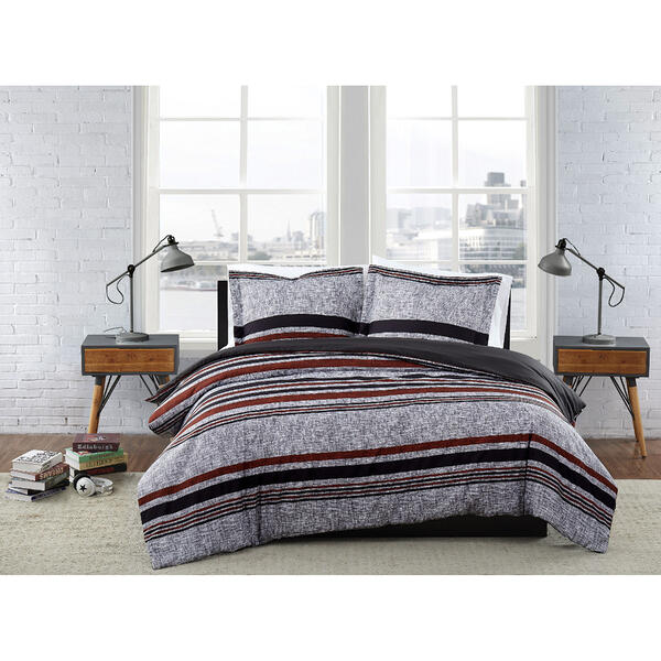 London Fog Warren Stripe Duvet Cover Set - image 