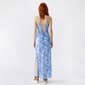 Juniors No Comment Mesh Lace Up Back Maxi Dress w/ Slit - Blue - image 2