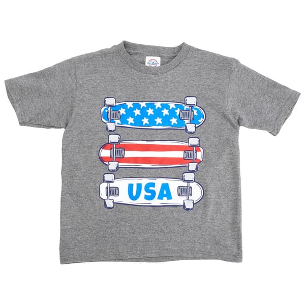 Boys &#40;4-7&#41; USA Skateboard Short Sleeve Tee - image 