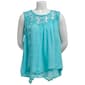 Womens John Paul Richard Sleeveless Tiered Lace Yoke Blouse - image 1