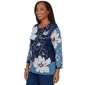 Womens Alfred Dunner Good To Go Floral Patch Sweater - image 3
