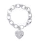 Gianni Argento Diamond Love Heart Chain Bracelet - image 1
