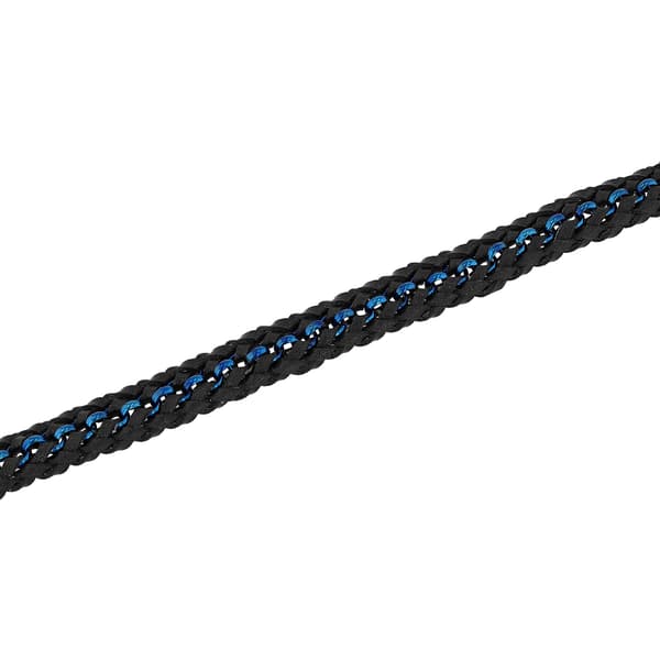 Mens Gentlemen's Classics™ Black/Blue Link Bracelet