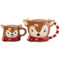 Home Essentials Mommy & Me Reindeer Mugs - Set of 2