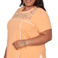 Plus Size Alfred Dunner Beachcomber Floral Embroidery Tee - image 5