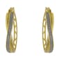 Gianni Argento Gold over Silver Twist Hoop Earrings - image 1