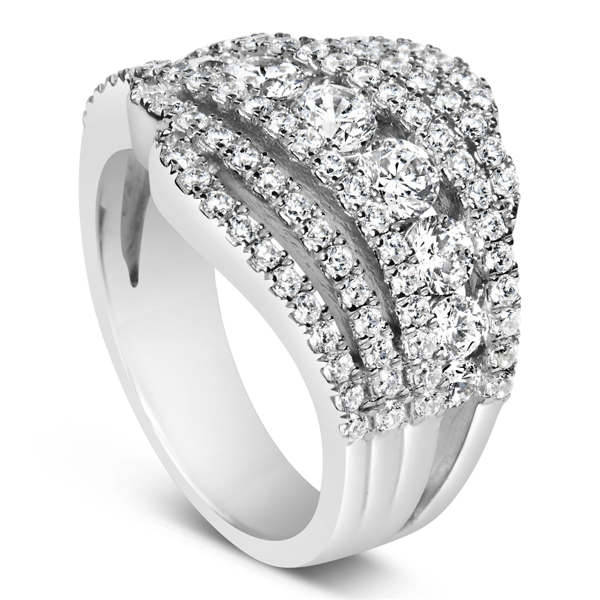 Haus of Brilliance 2ctw. Lab Grown Diamond Cluster Band Ring