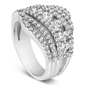 Haus of Brilliance 2ctw. Lab Grown Diamond Cluster Band Ring - image 4