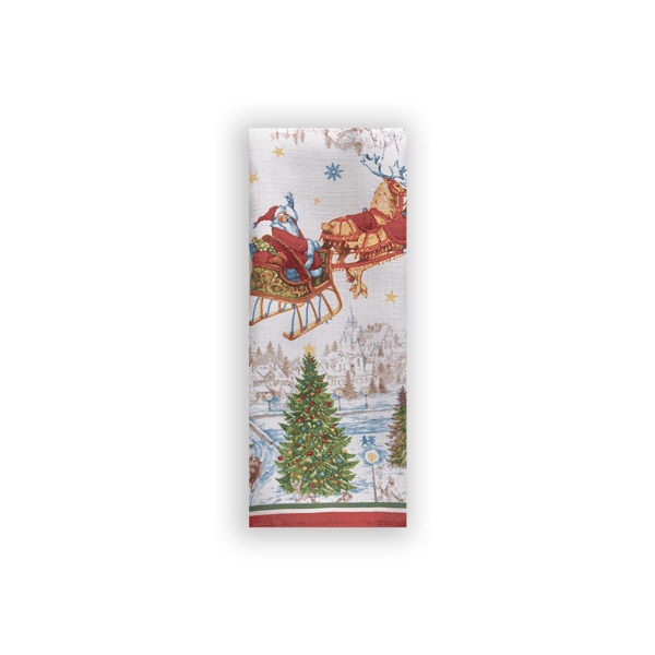 Threadmade Santa’s Snowy Sleighride Napkins - Set of 4