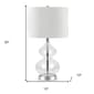 HomeRoots 23in. Clear Glass Gourd Table Lamp - image 3
