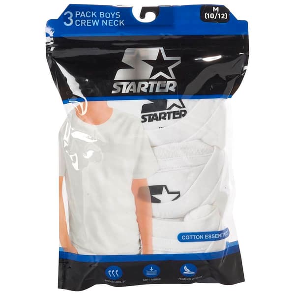 Boys Starter 3pk. Crew Neck Undershirt - image 