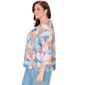 Plus Size Alfred Dunner Beachcomber Abstract Floral V Neck Tee - image 4