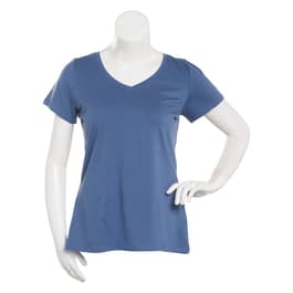 Juniors Plus Aveto Short Sleeve V-Neck Basic Tee