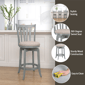 HH2 Home Savana Blue Wood Swivel Counter Height Stool - image 10