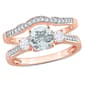 Gemstone Classics(tm) 10kt. Rose Gold 7/8ct. Aquamarine Ring - image 1