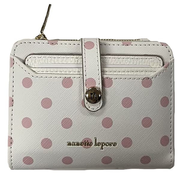 Womens Nanette Lepore Leza Bifold Wallet - Pink Dots - image 