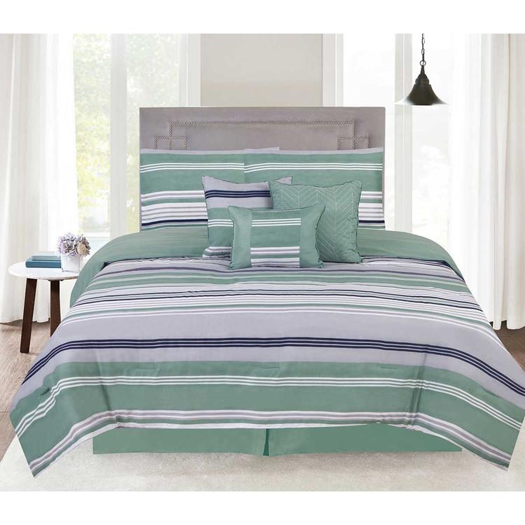 Ashley Cooper(tm) Brooks Stripe 7pc. Comforter Set