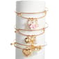 Ashley 3pc. Bangle with Pave Stone Cross/Pearls/Heart Charms - image 1