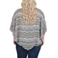 Plus Size NY Collection 3-Ring Neckline Chevron Poncho Blouse - image 2