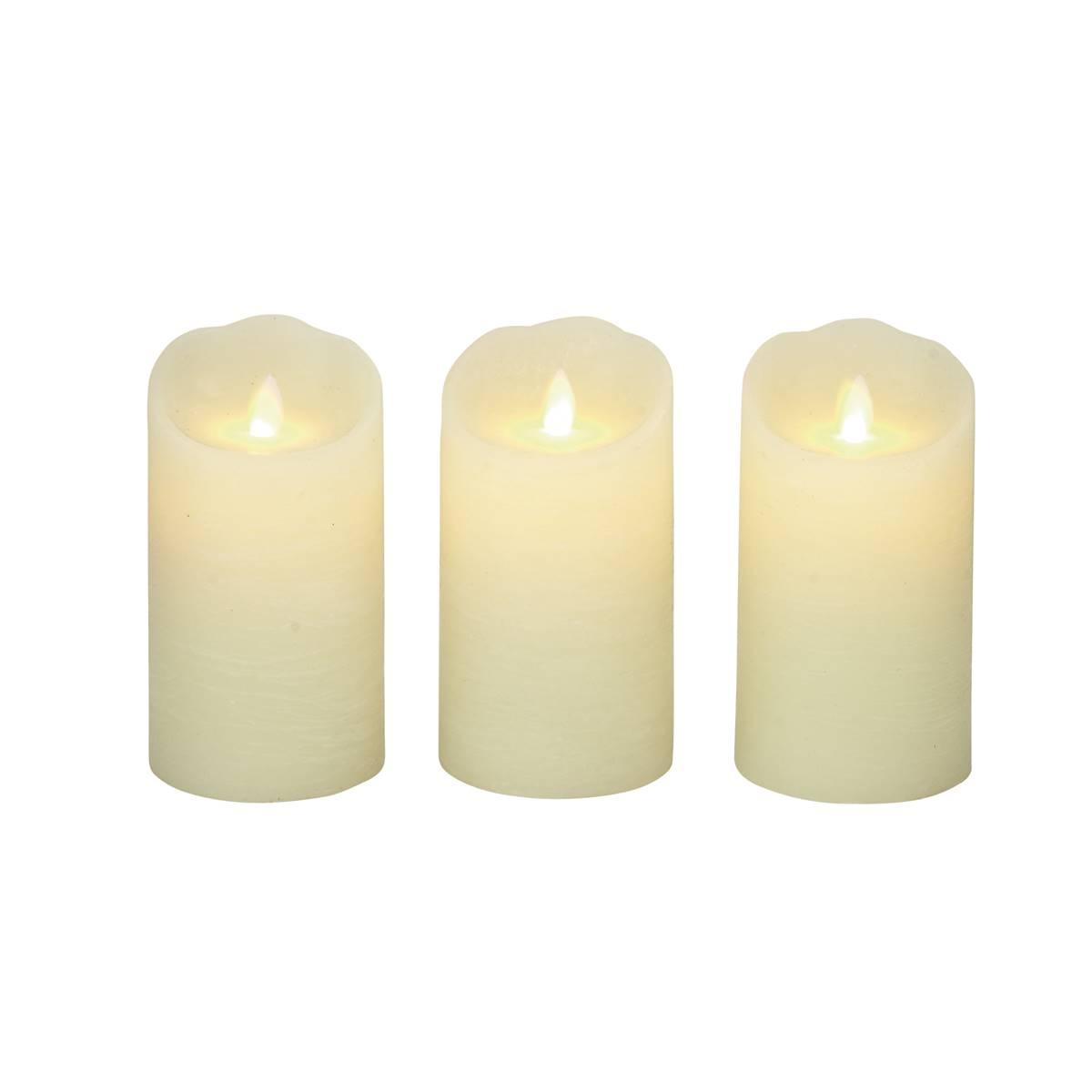 9th & Pike® Flameless Candles with Remote - Set of 3