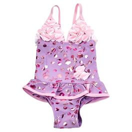 Baby Girl &#40;12-24M&#41; Floatimini&#40;R&#41; Ombre Foil One Piece Swimsuit