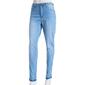 Womens Bleu Denim 5 Pocket Released Hem Skinny Jeans - image 1