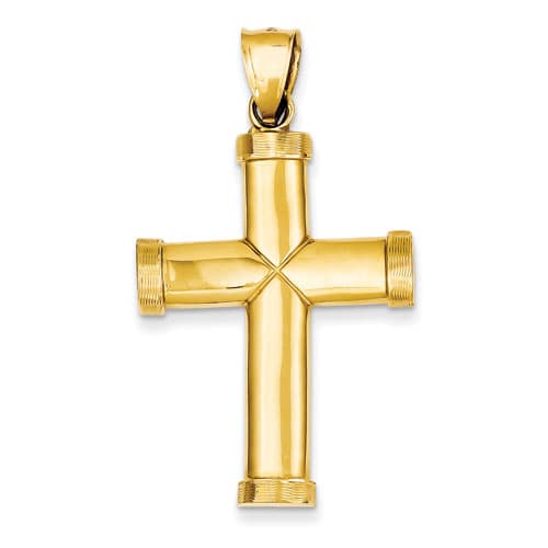 Unisex Gold Classics(tm) Gold Polished Latin Cross - image 