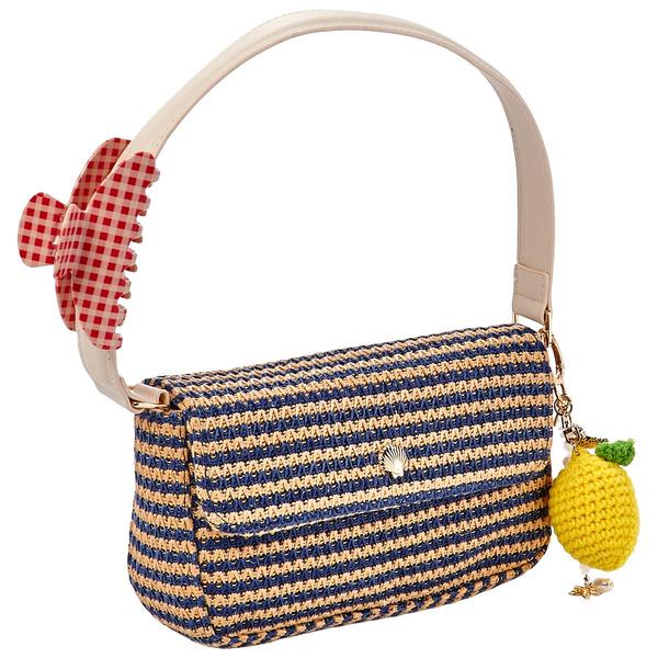 Madden Girl Straw Shoulder Handbag