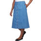 Womens Alfred Dunner Denim Button Front Skirt - image 3
