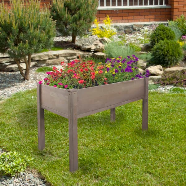 Northlight Seasonal 4ft. Raised Garden Bed Planter Box with Liner