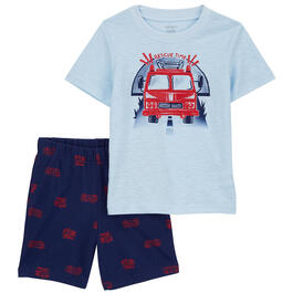 Toddler Boy Carters&#40;R&#41; Fire Truck Short Sleeve Tee & Shorts Set