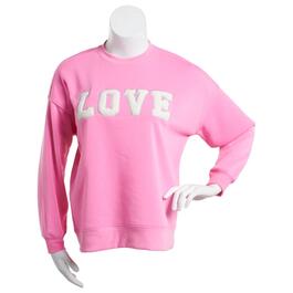 Juniors No Comment Varsity Self Love Club Fleece Lined Sweatshirt